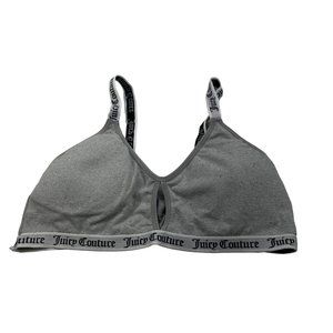 Juicy Couture Women's Size Large Removable Padding Bra Gray Preowned